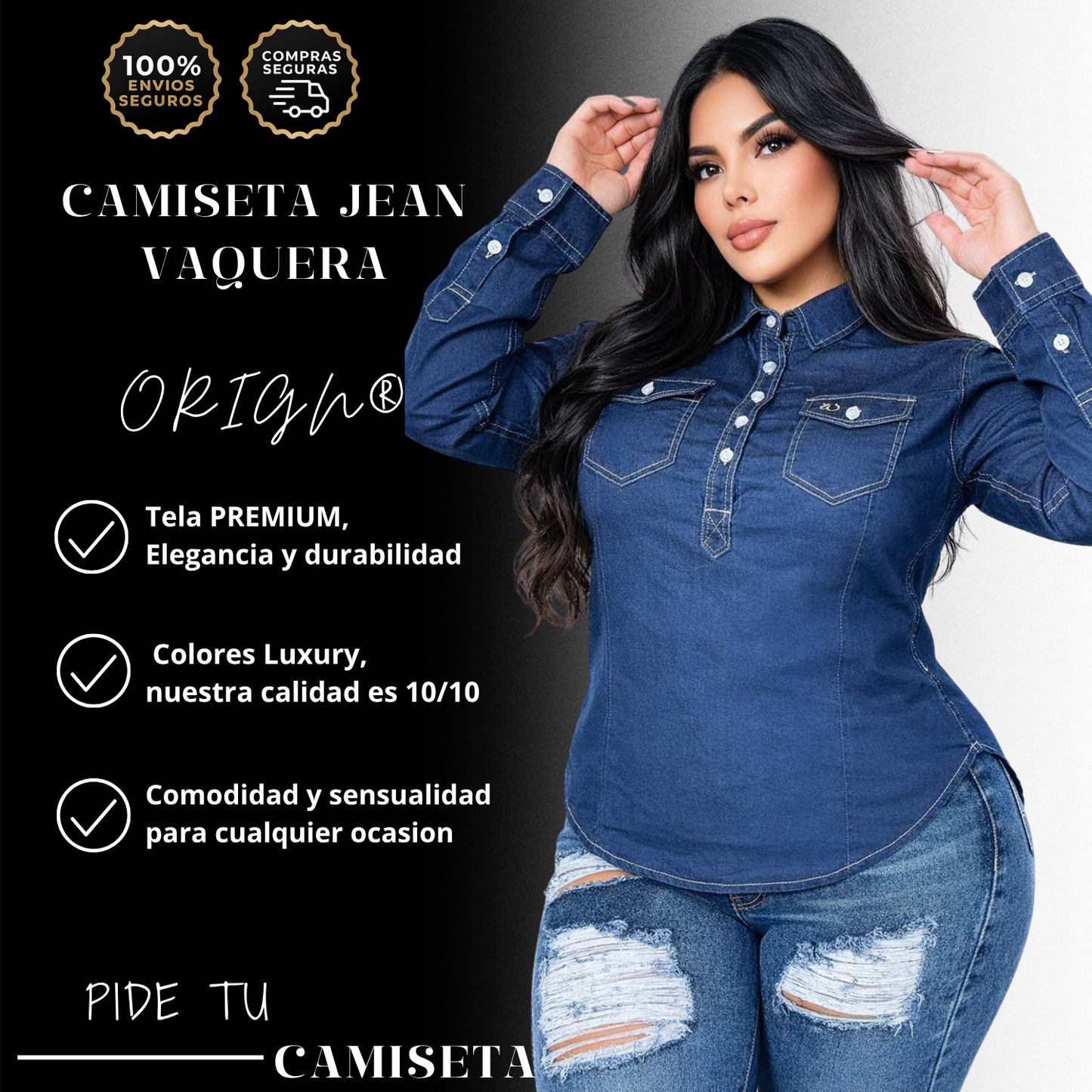 CAMISA JEANS VAQUERA®